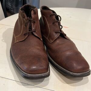 Alfani Men's Brown Leather Chukka Boots size 10.5